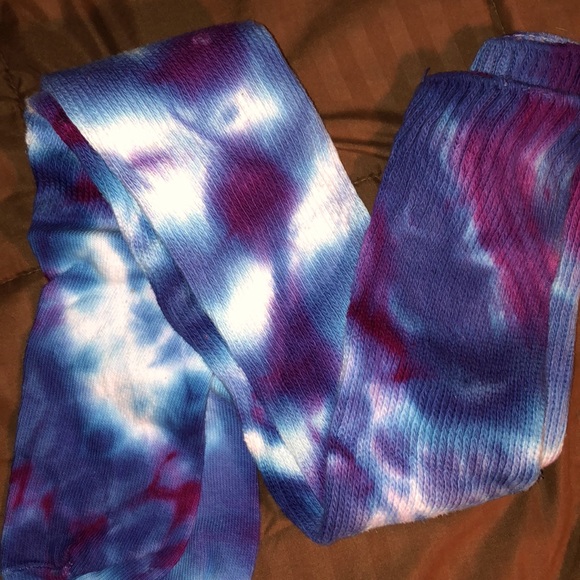 American Apparel Thigh High Socks Tie-Dye Punk OTK - Picture 3 of 5